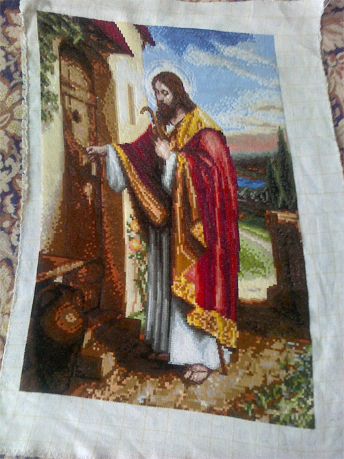 Gobelin Isus chuka na vratata