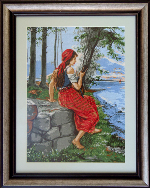 Gobelin Dеvoyka s mandolina