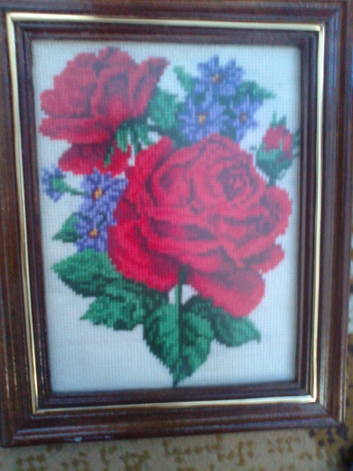 Cross-stitch Rose