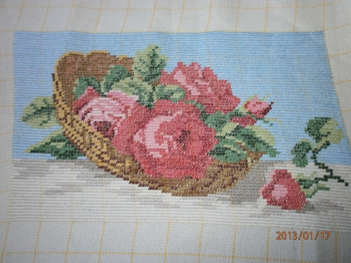 Cross-stitch Red Roses