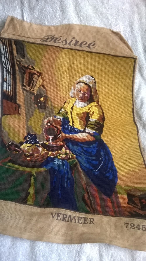 Cross-stitch The Milkmaid from Vermeer