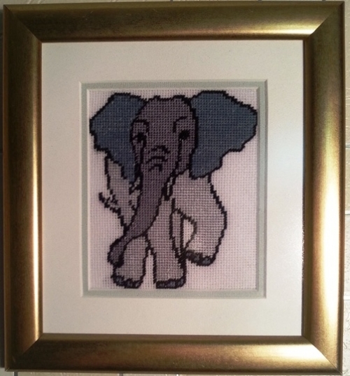 Cross-stitch elephant