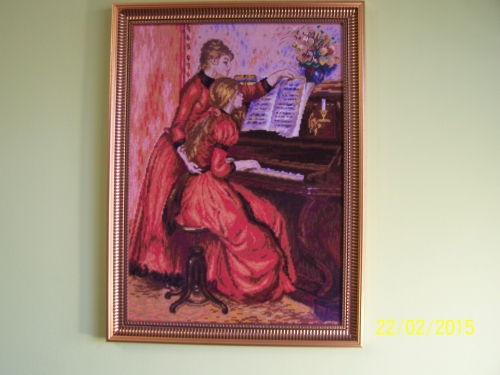 Cross-stitch Piano lesson-by Wiehler/Klavierstunde/