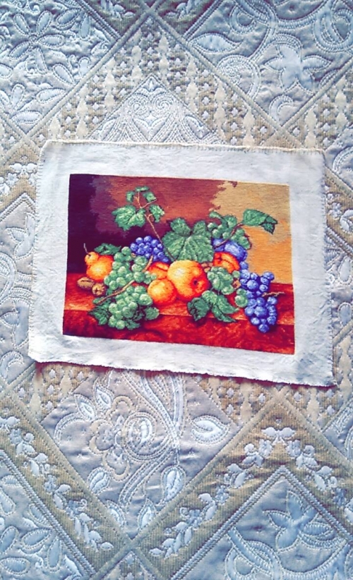 Cross-stitch Still life with grapes