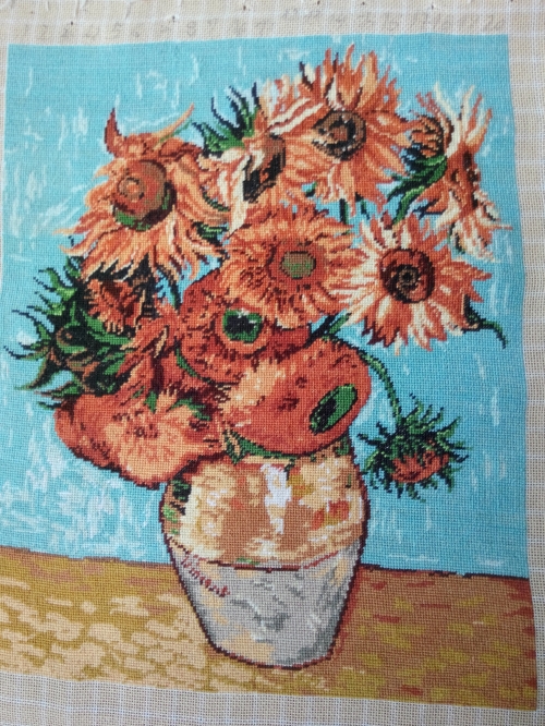 Cross-stitch Flowers Van Gogh model