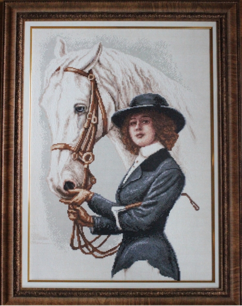 Cross-stitch The Horsewoman