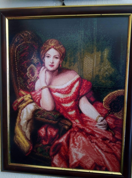 Cross-stitch The Lady in red