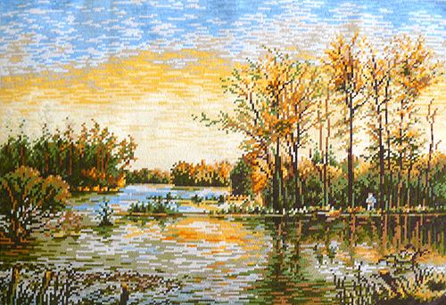 Cross-stitch Zlatnoto еzеro (Golden lake)
