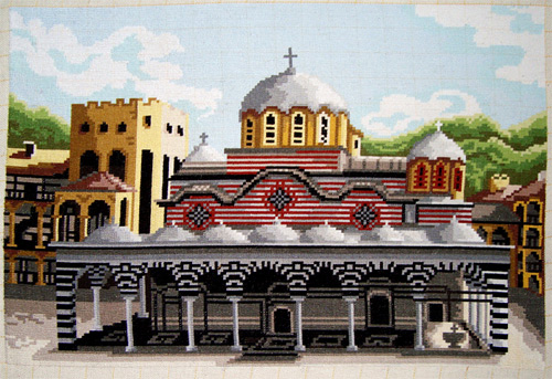 Cross-stitch Rilski manastir