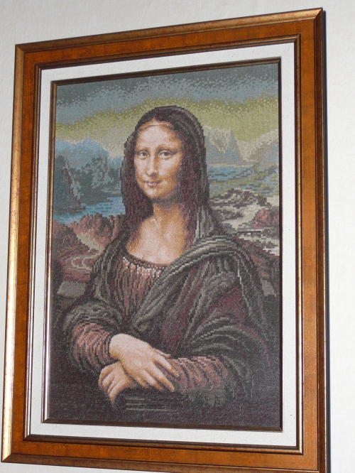Cross-stitch Mona Lisa (La Gioconda)