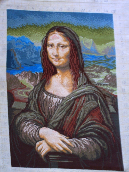Cross-stitch Mona Liza (Mona Lisa)