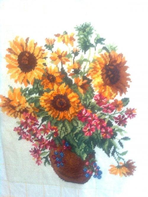 Cross-stitch SUNFLOWERS