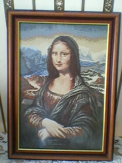 Cross-stitch Mona lisa