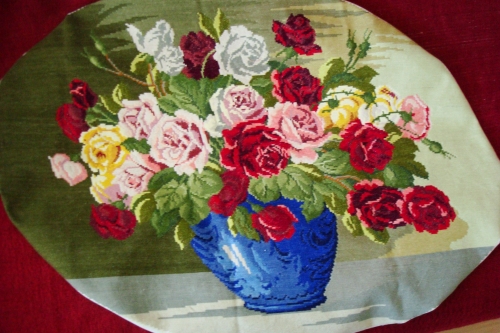 Cross-stitch GOBELIN ROSES IN VASE