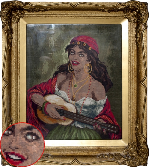 Cross-stitch Gypsy woman