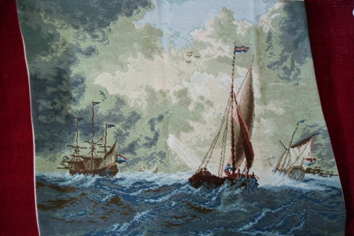 Cross-stitch Storm at sea