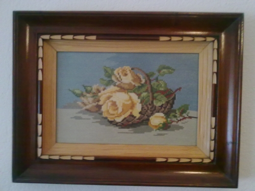 Cross-stitch " Yellow Roses "