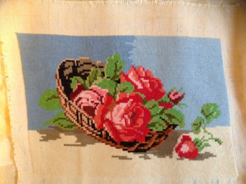 Cross-stitch Red roses