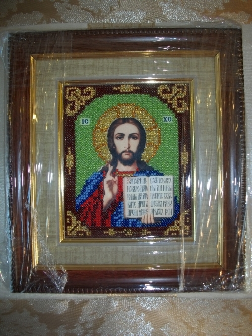 Cross-stitch Isus Hristos