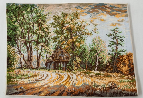 Cross-stitch Hause in the Woods