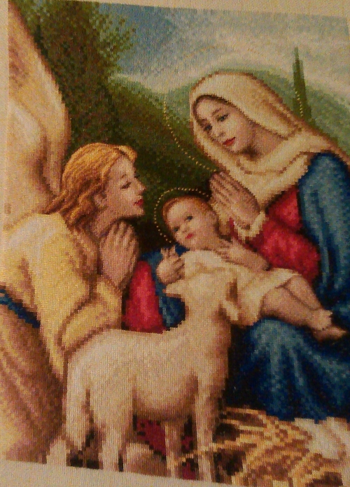Cross-stitch The Nativity
