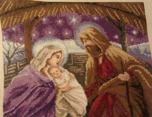 Cross-stitch The Nativity