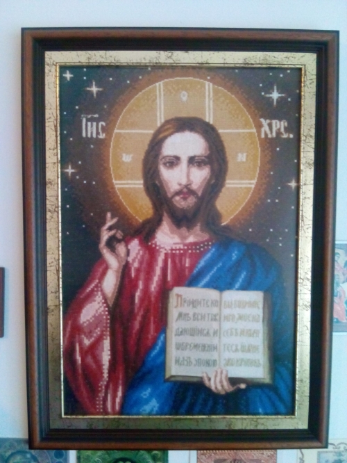 Cross-stitch Jesus