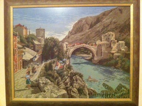 Cross-stitch The bridge Mostar