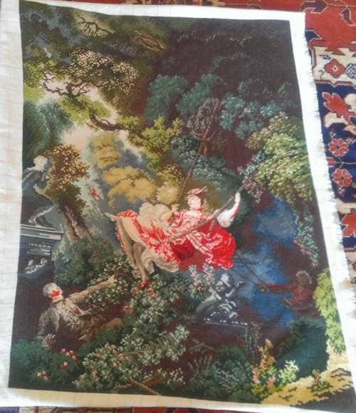 Cross-stitch The Swing   -   after Jean Honore Fragonard    