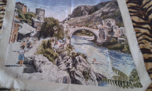 Cross-stitch The Bridge Mostar