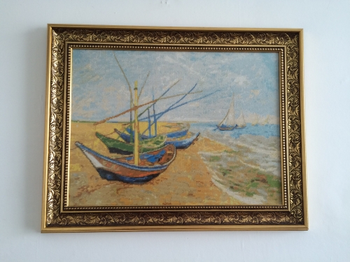 Fishing Boats on the Beach at Saintes-Maries, Van Gogh
