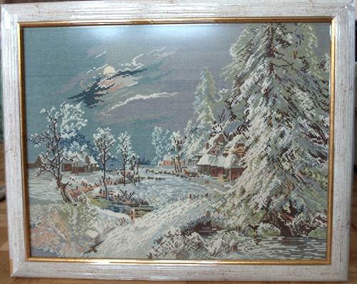 Гоблен Winter night tapestry/ Moon winter gobelin/ Зимна нощ