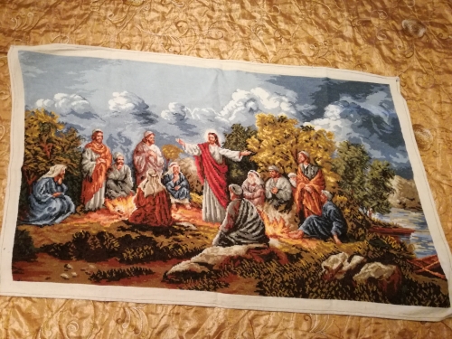 Cross-stitch Jesus and the apostles