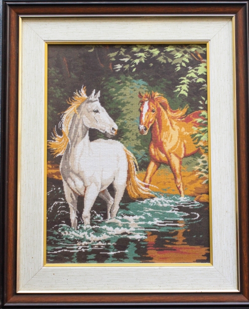 Cross-stitch Forest Horses