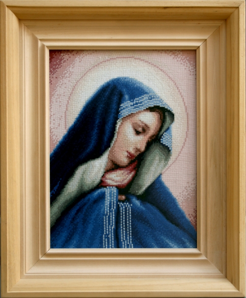 Cross-stitch Madonna of Humility