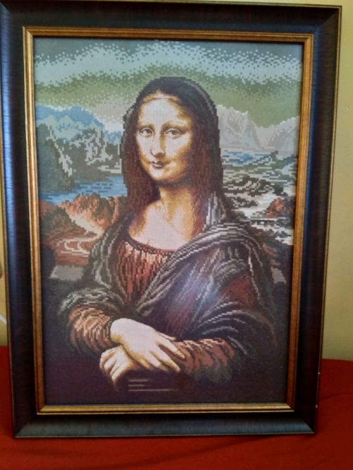 Cross-stitch Mona Lisa 