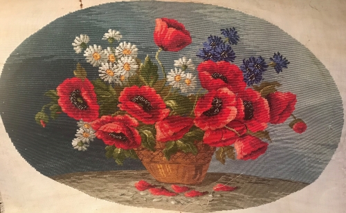 Cross-stitch Poppies