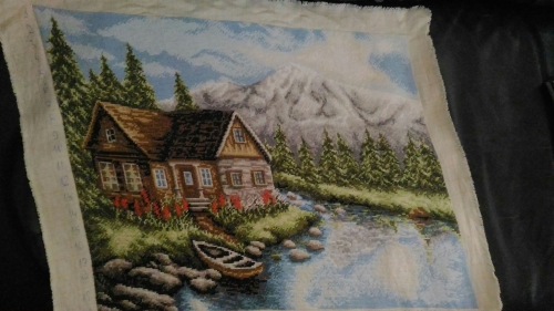 Cross-stitch Summer in the mountains