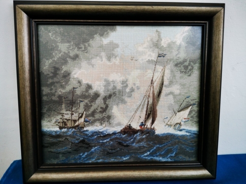 Cross-stitch Stormy sea