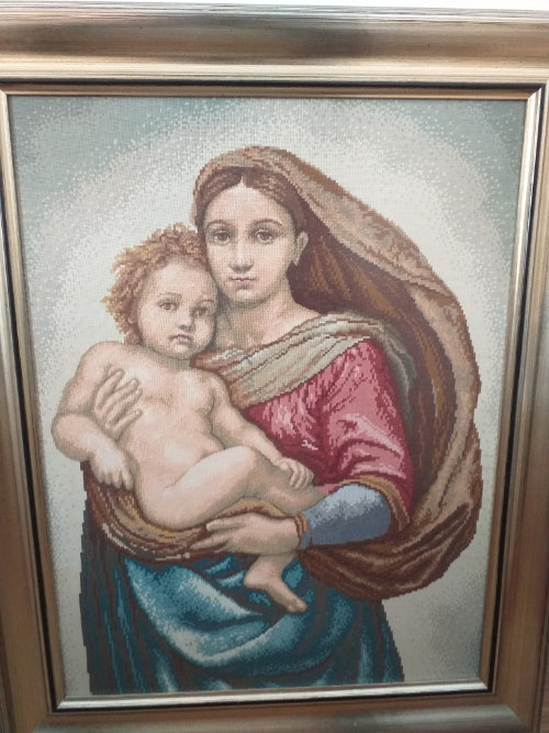 Cross-stitch The Sistine Madonna