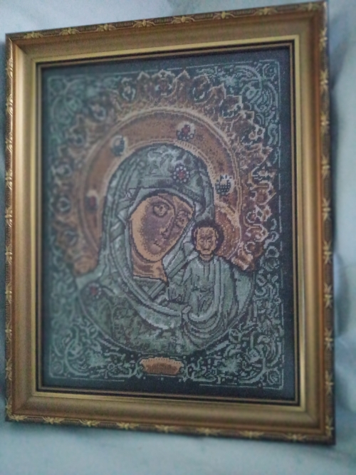 Cross-stitch Wheeler "Kazan Virgin" icon