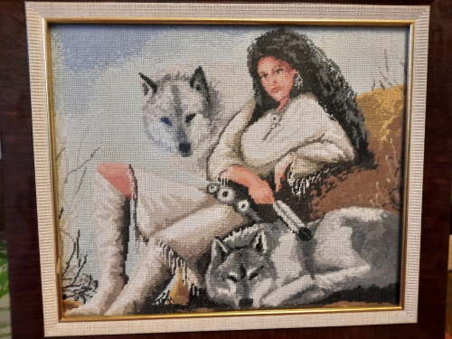 Гоблен Момиче с вълци
