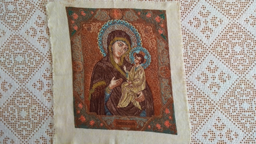 Cross-stitch Virgin Mary