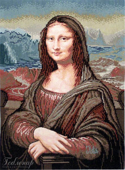 Cross-stitch Mona Liza