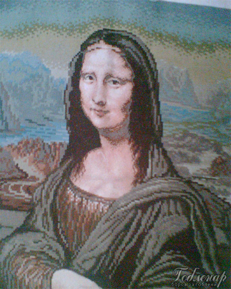 Cross-stitch Mona Liza